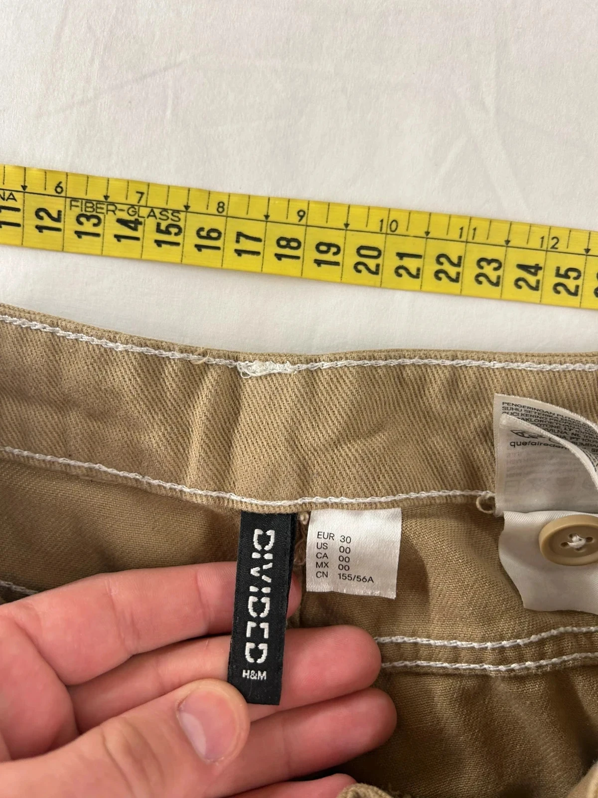Brown beige wide leg divided h&m pants – photo 9